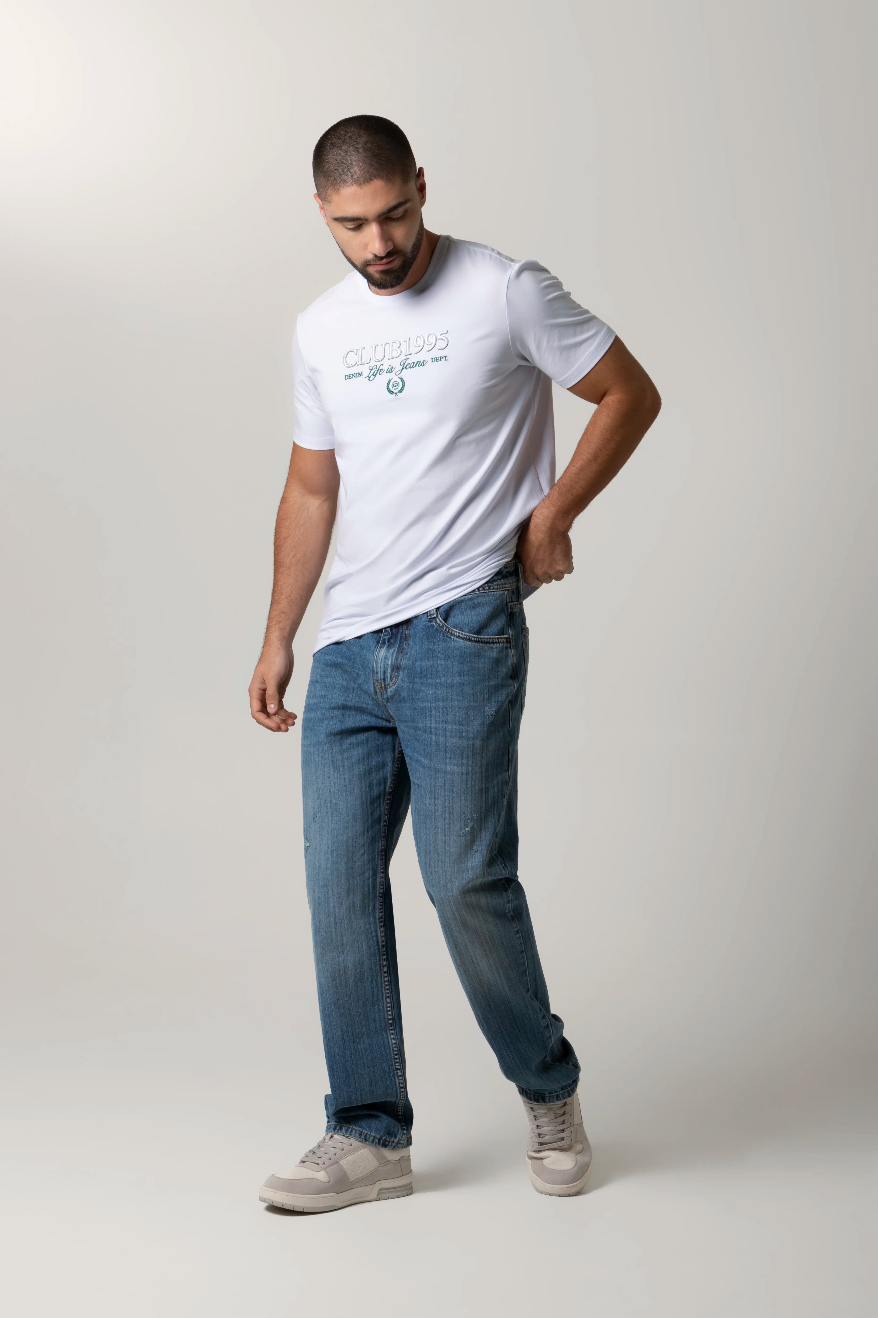 JEAN 5 BOLSILLOS COLOR AZUL MEDIO