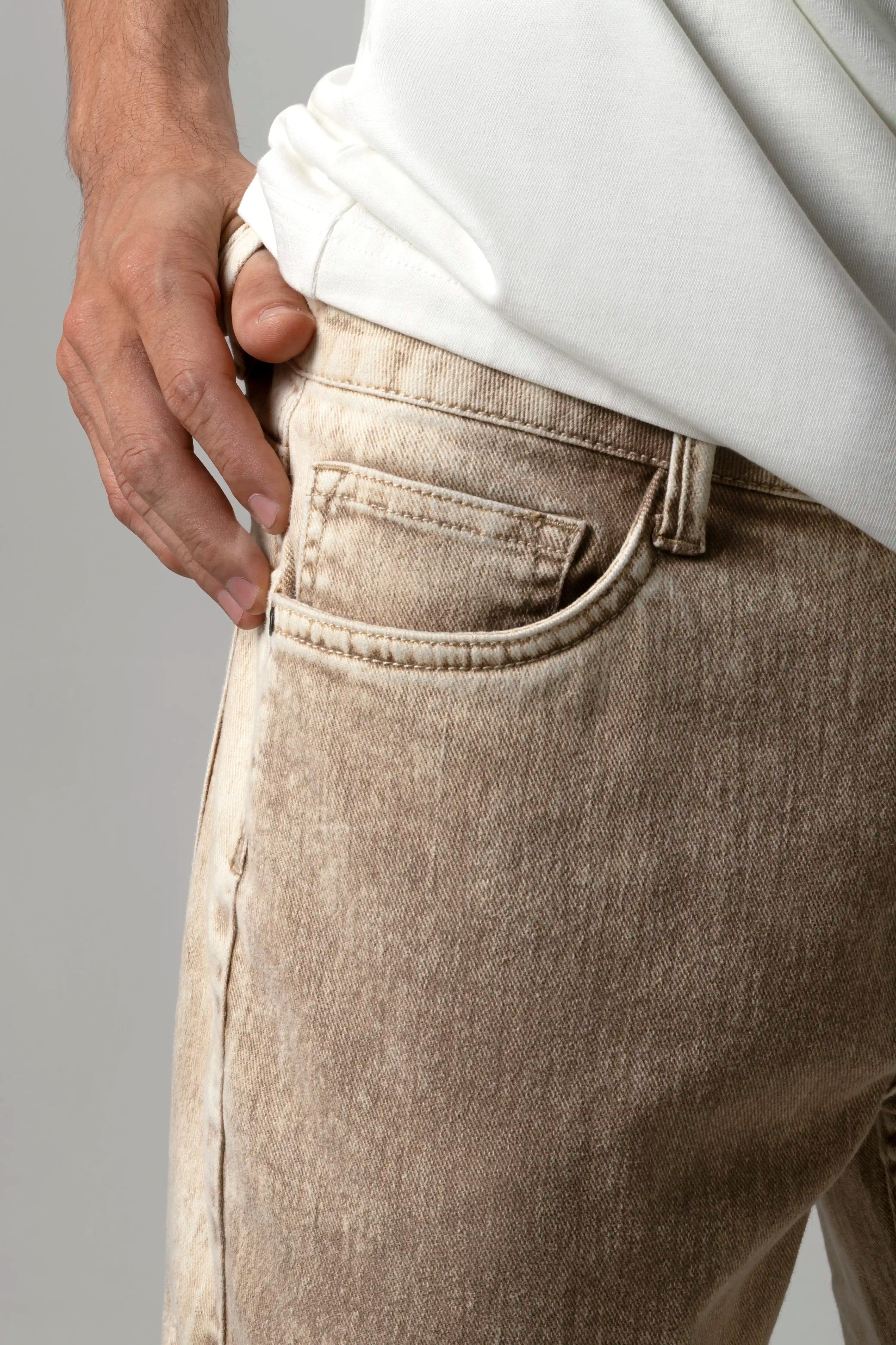 JEAN 5 BOLSILLOS COLOR AVENA