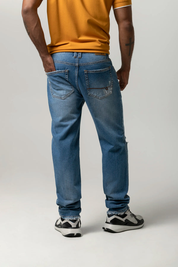 JEAN 5 BOLSILLOS COLOR AZUL MEDIO