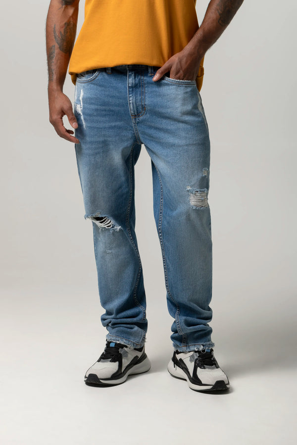 JEAN 5 BOLSILLOS COLOR AZUL MEDIO