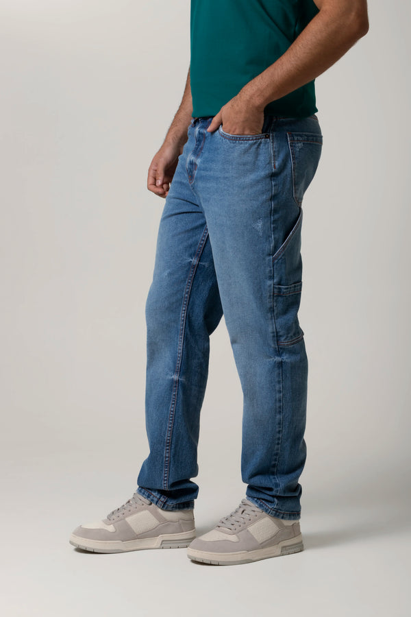 JEAN 5 BOLSILLOS COLOR AZUL MEDIO