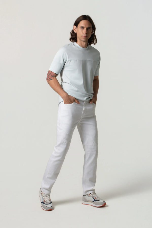 JEAN 5 BOLSILLOS COLOR BLANCO OPTICO