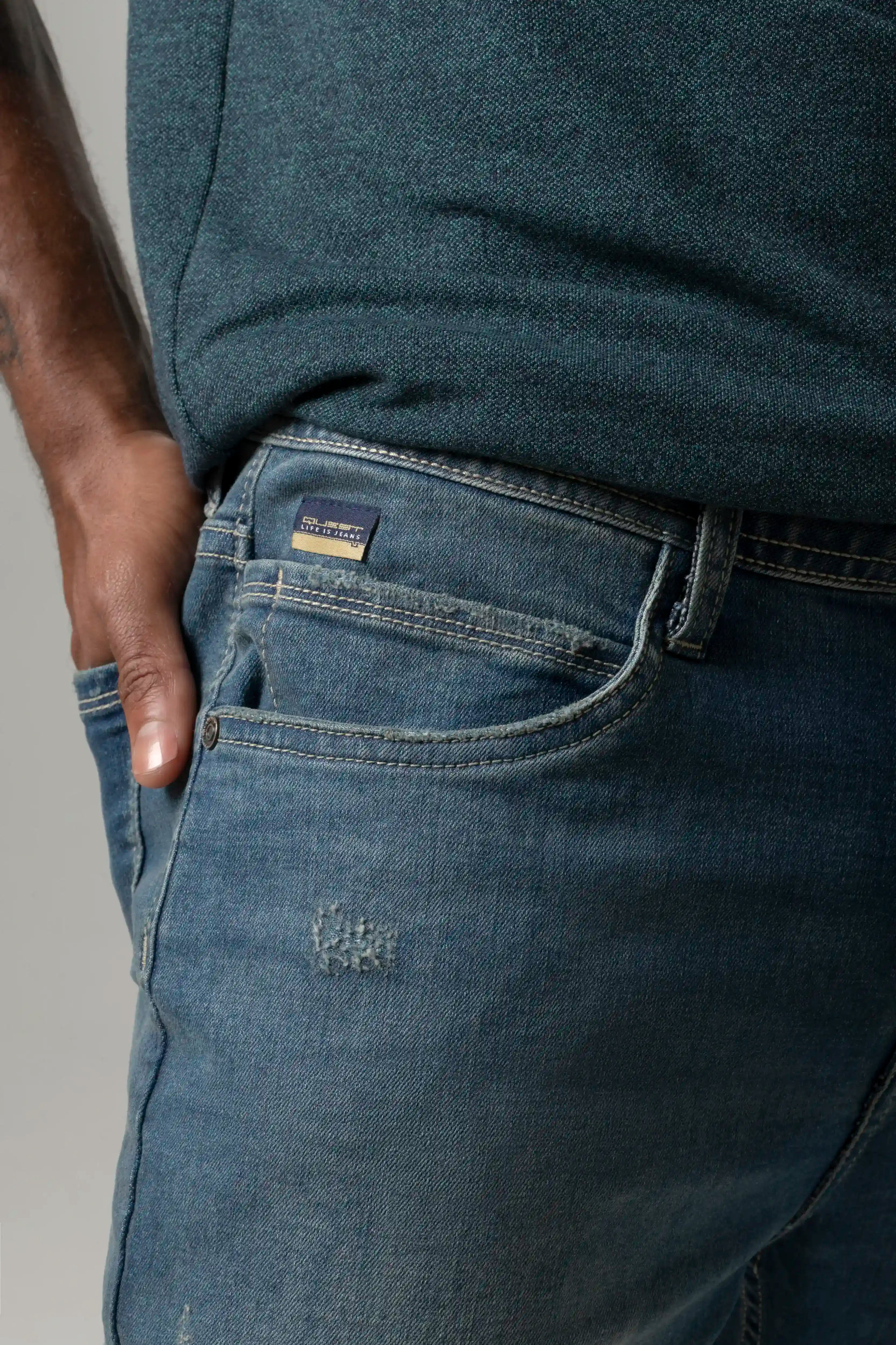 JEAN 5 BOLSILLOS COLOR AZUL MEDIO