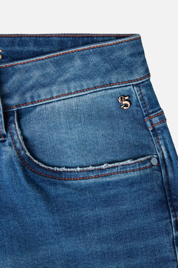 JEAN 5 BOLSILLOS COLOR AZUL MEDIO