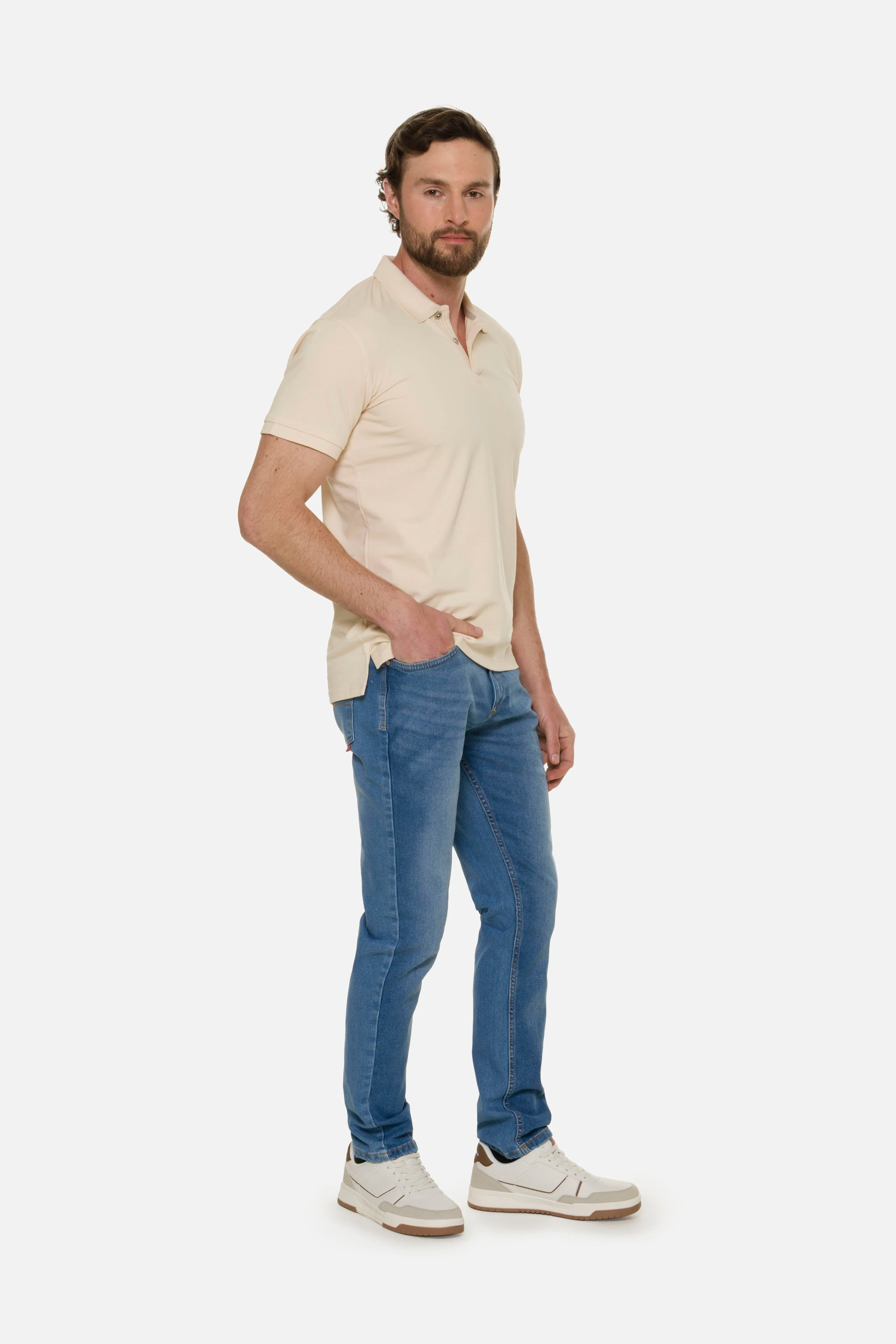 JEAN 5 BOLSILLOS COLOR AZUL MEDIO