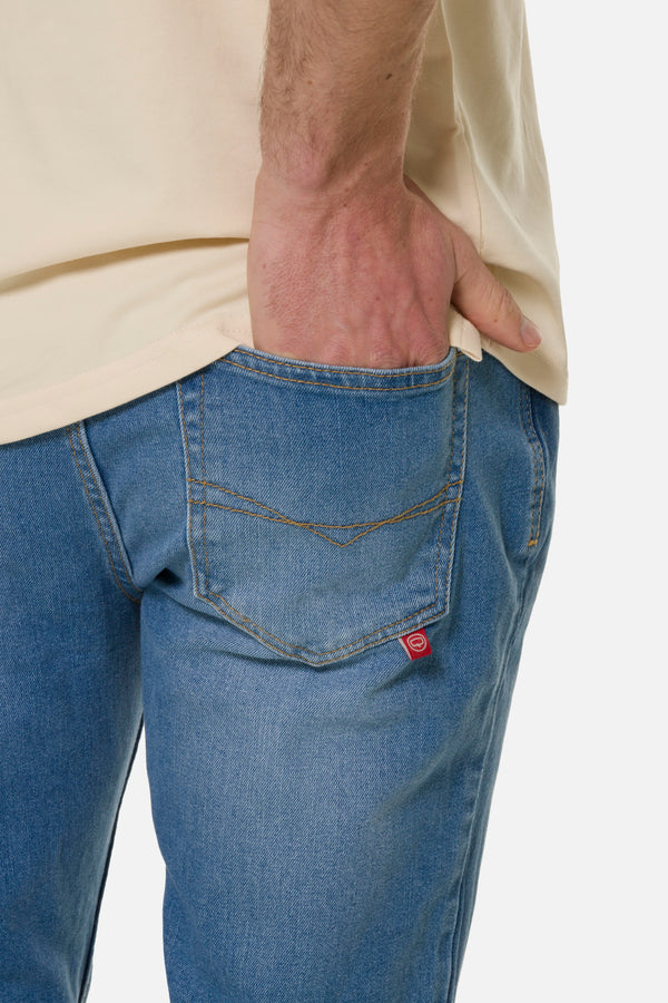 JEAN 5 BOLSILLOS COLOR AZUL MEDIO