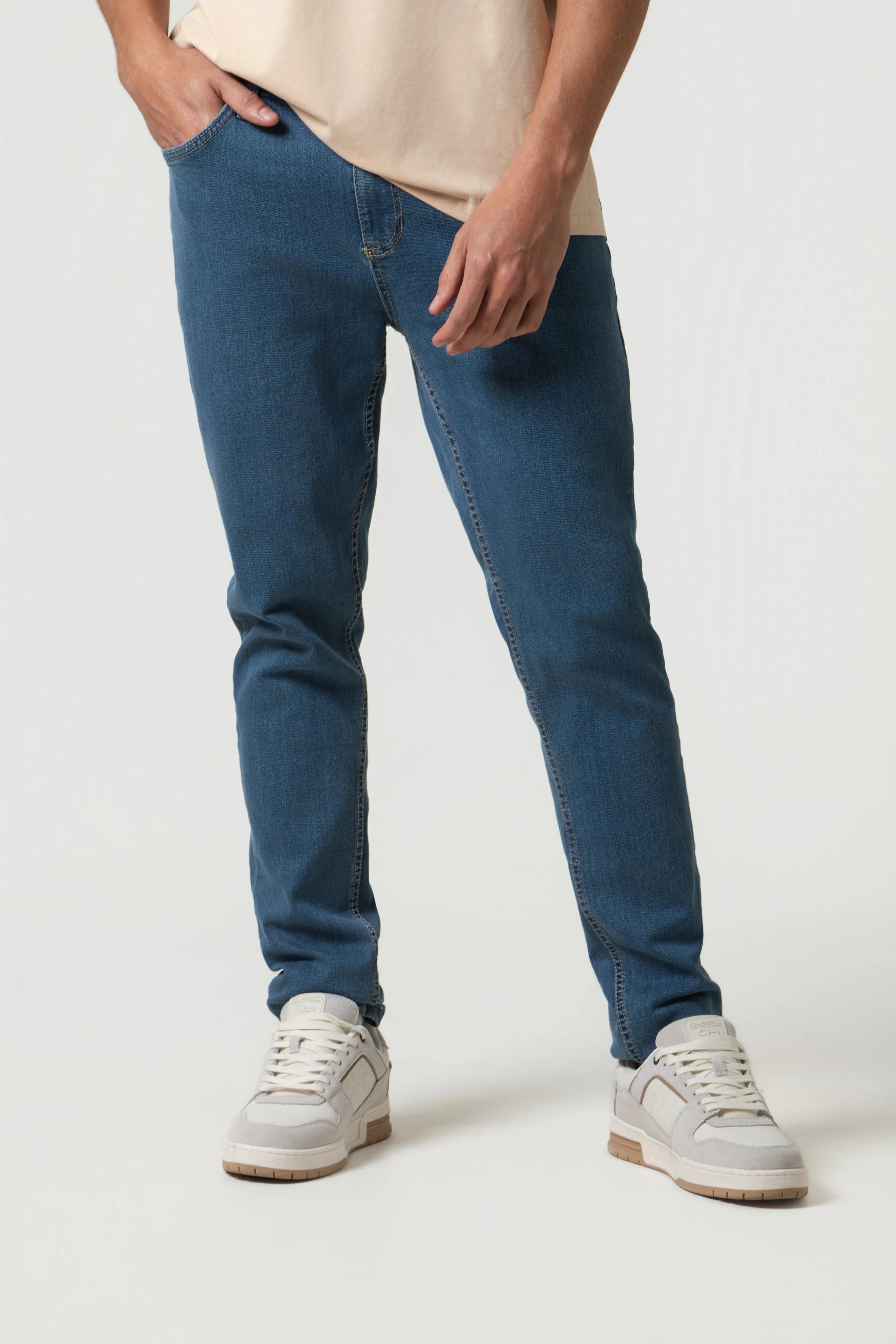 JEAN 5 BOLSILLOS COLOR AZUL MEDIO