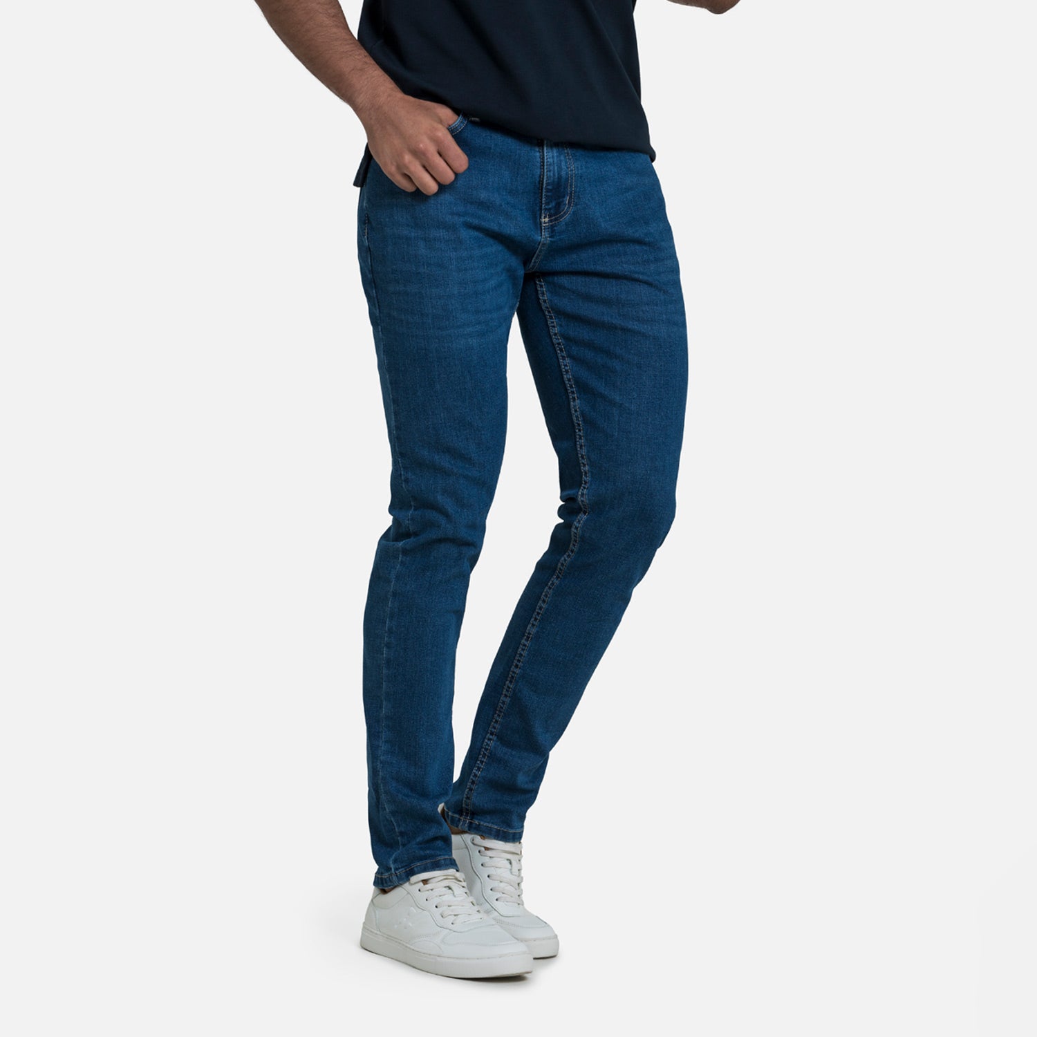 JEAN 5 BOLSILLOS COLOR AZUL MEDIO