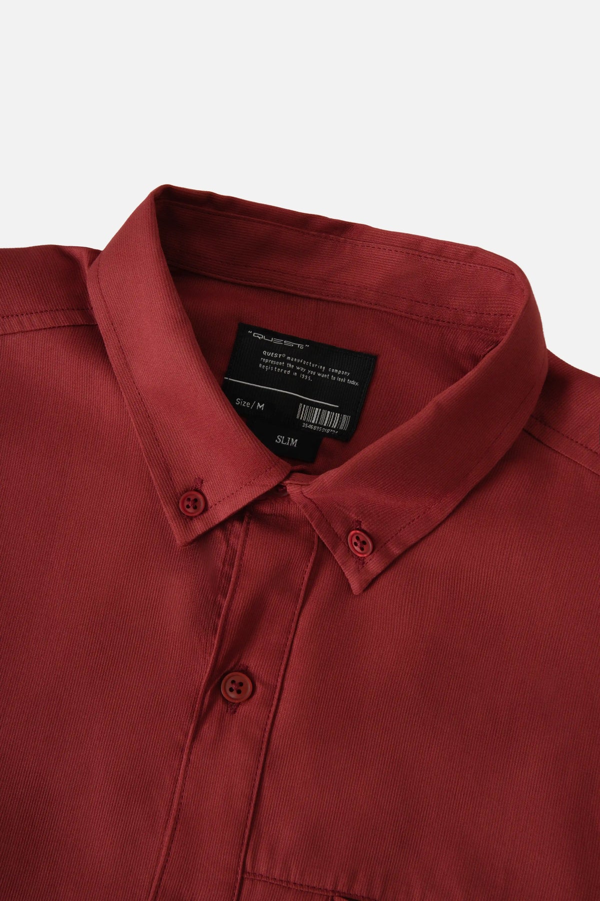 CAMISA MANGA LARGA COLOR VINOTINTO
