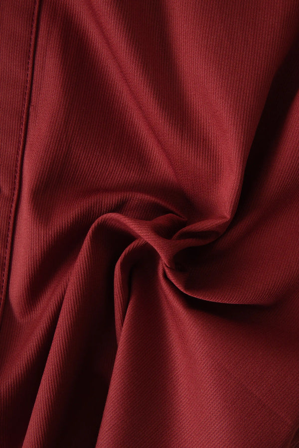 CAMISA MANGA LARGA COLOR VINOTINTO