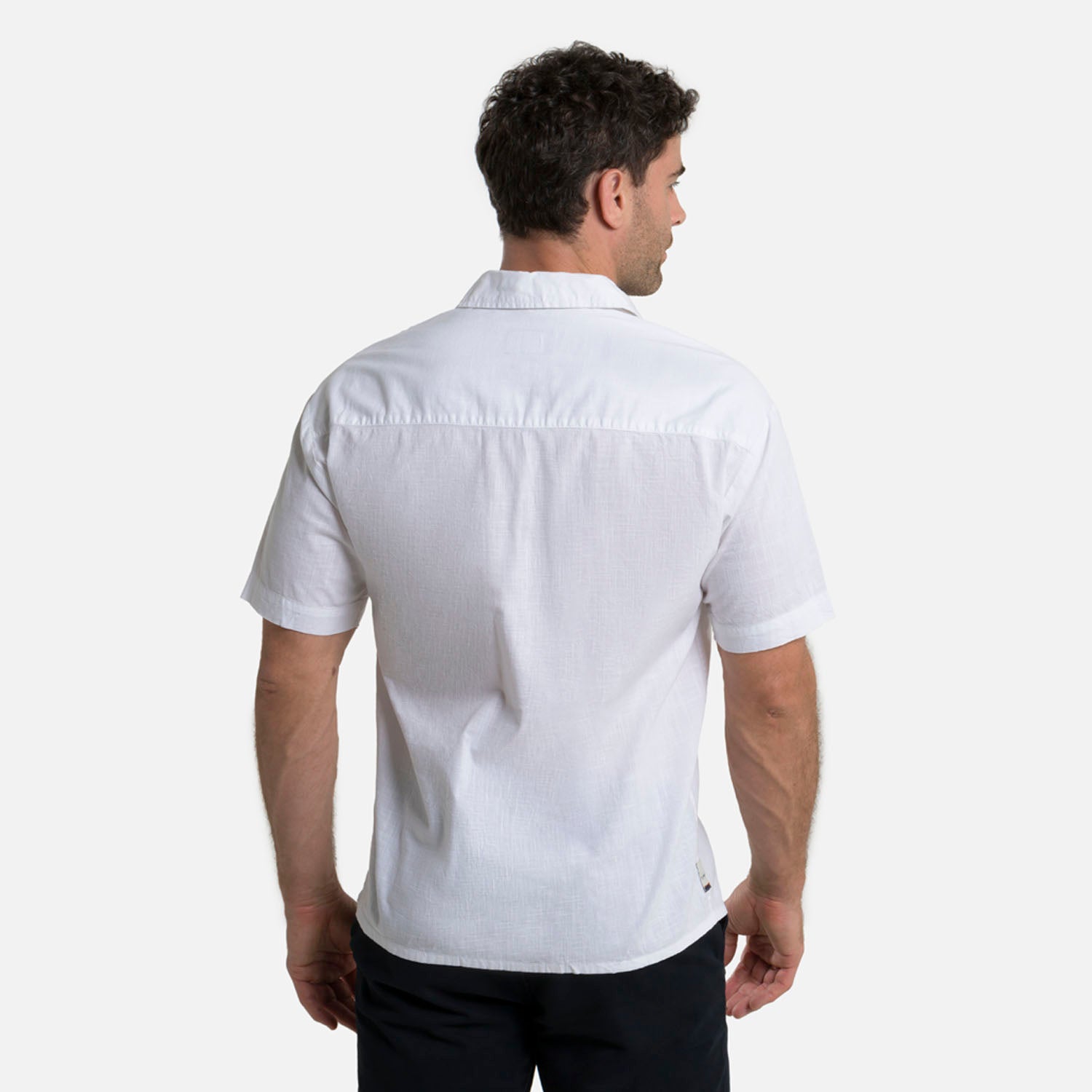 CAMISA MANGA CORTA COLOR BLANCO OPTICO