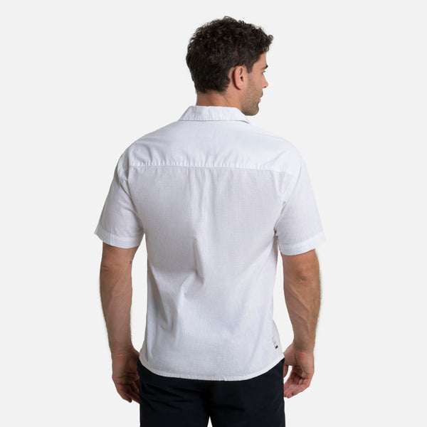CAMISA MANGA CORTA COLOR BLANCO OPTICO