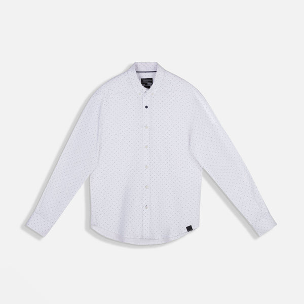 CAMISA MANGA LARGA COLOR BLANCO OPTICO