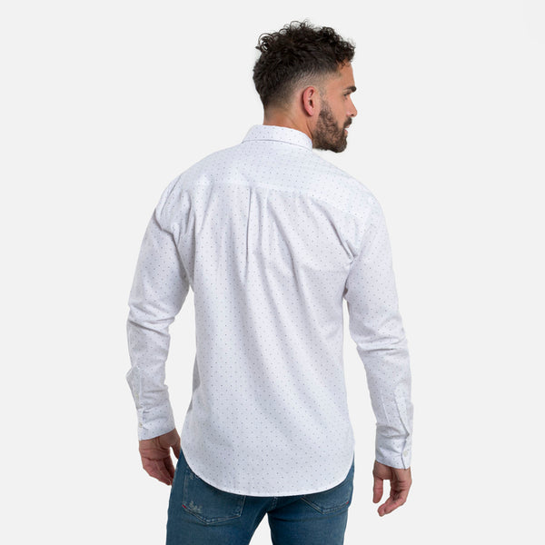 CAMISA MANGA LARGA COLOR BLANCO OPTICO