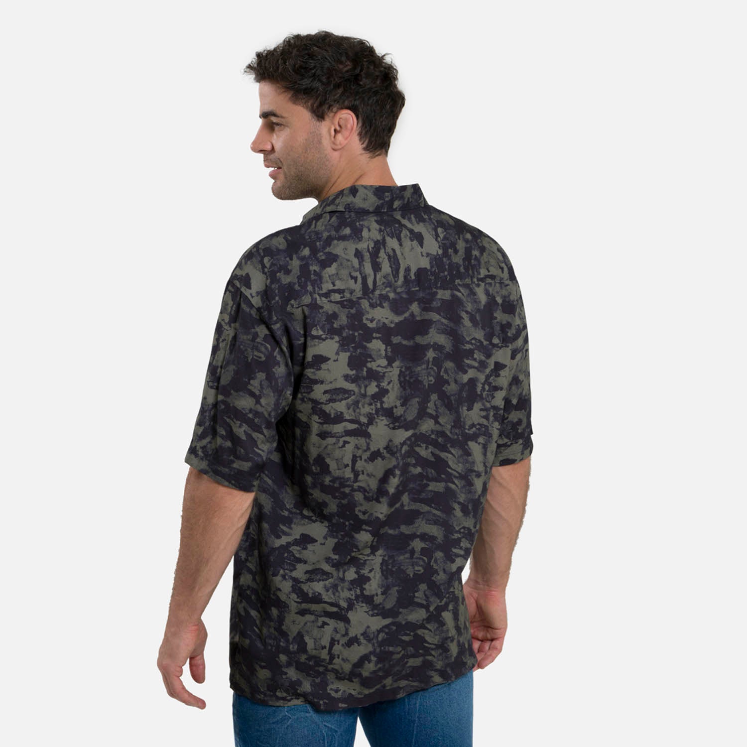 CAMISA MANGA CORTA COLOR AZUL OSCURO