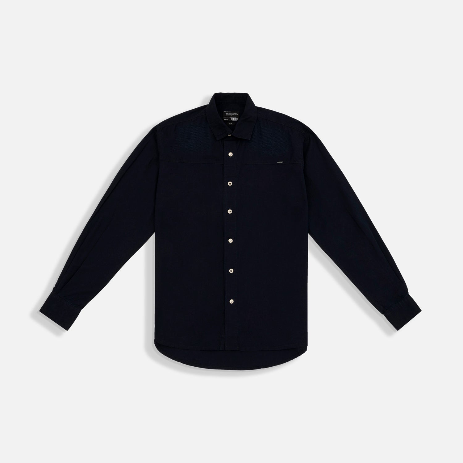 CAMISA MANGA LARGA COLOR AZUL INDIGO