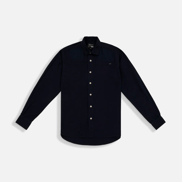 CAMISA MANGA LARGA COLOR AZUL INDIGO