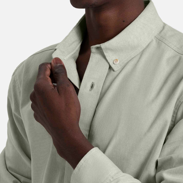 CAMISA MANGA LARGA COLOR VERDE OLIVA