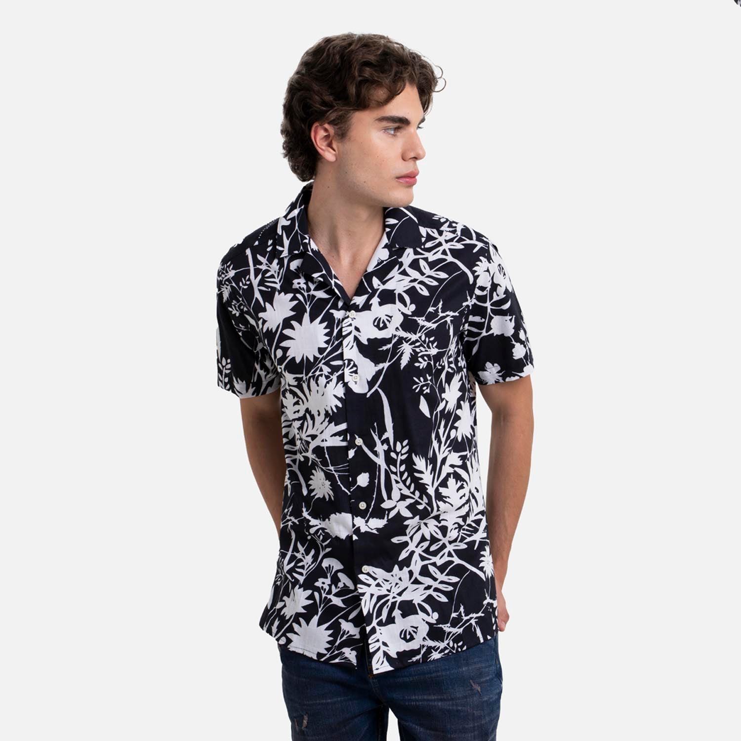 CAMISA MANGA CORTA COLOR NEGRO