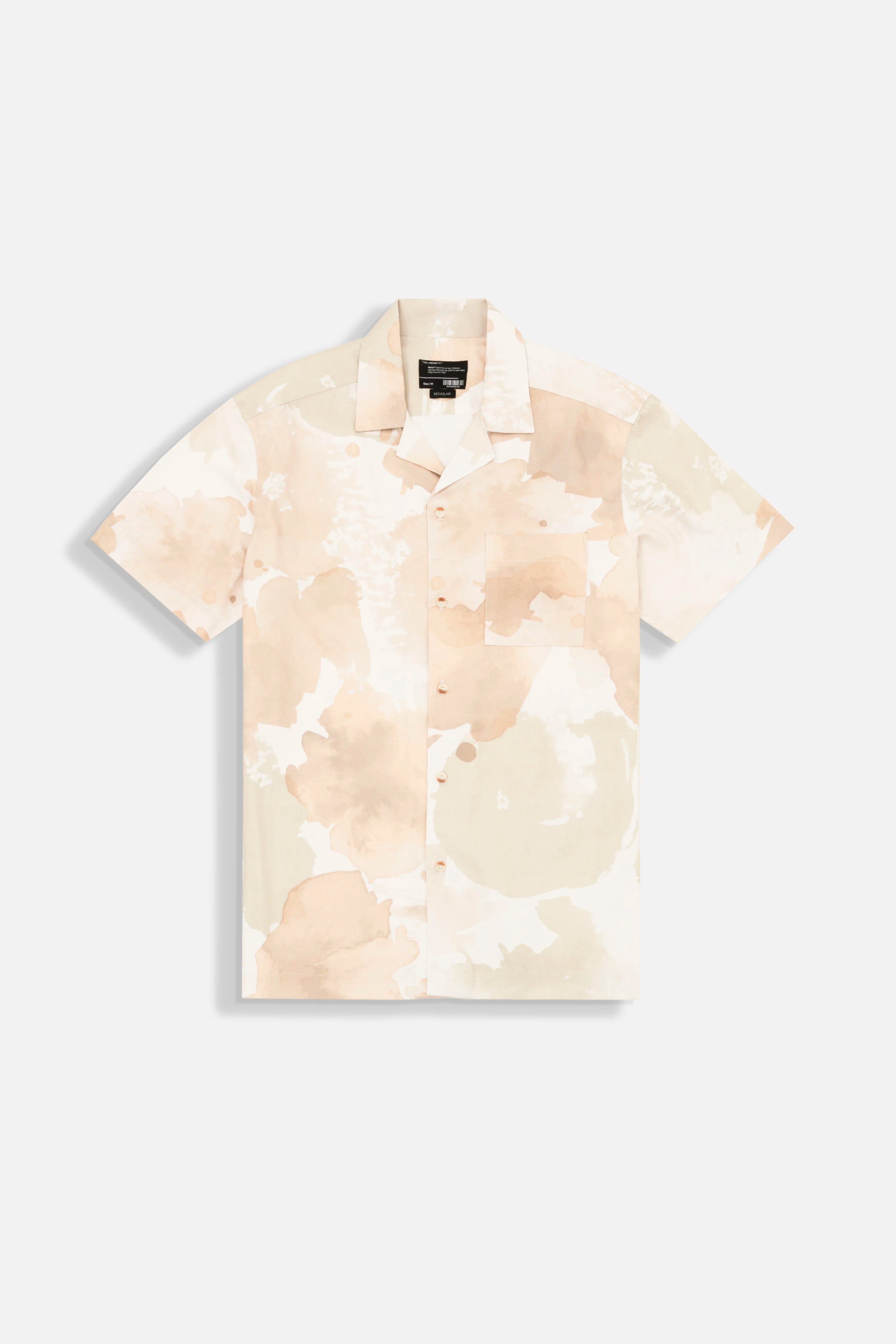 CAMISA MANGA CORTA COLOR IVORY MARFIL