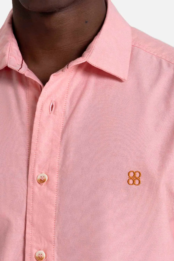 CAMISA MANGA LARGA COLOR ROSADO CLARO