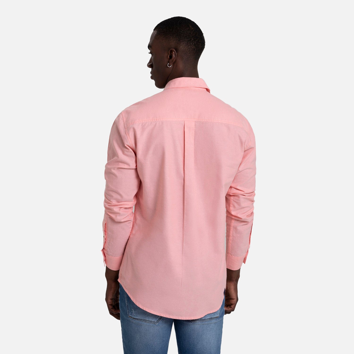 CAMISA MANGA LARGA COLOR ROSADO CLARO