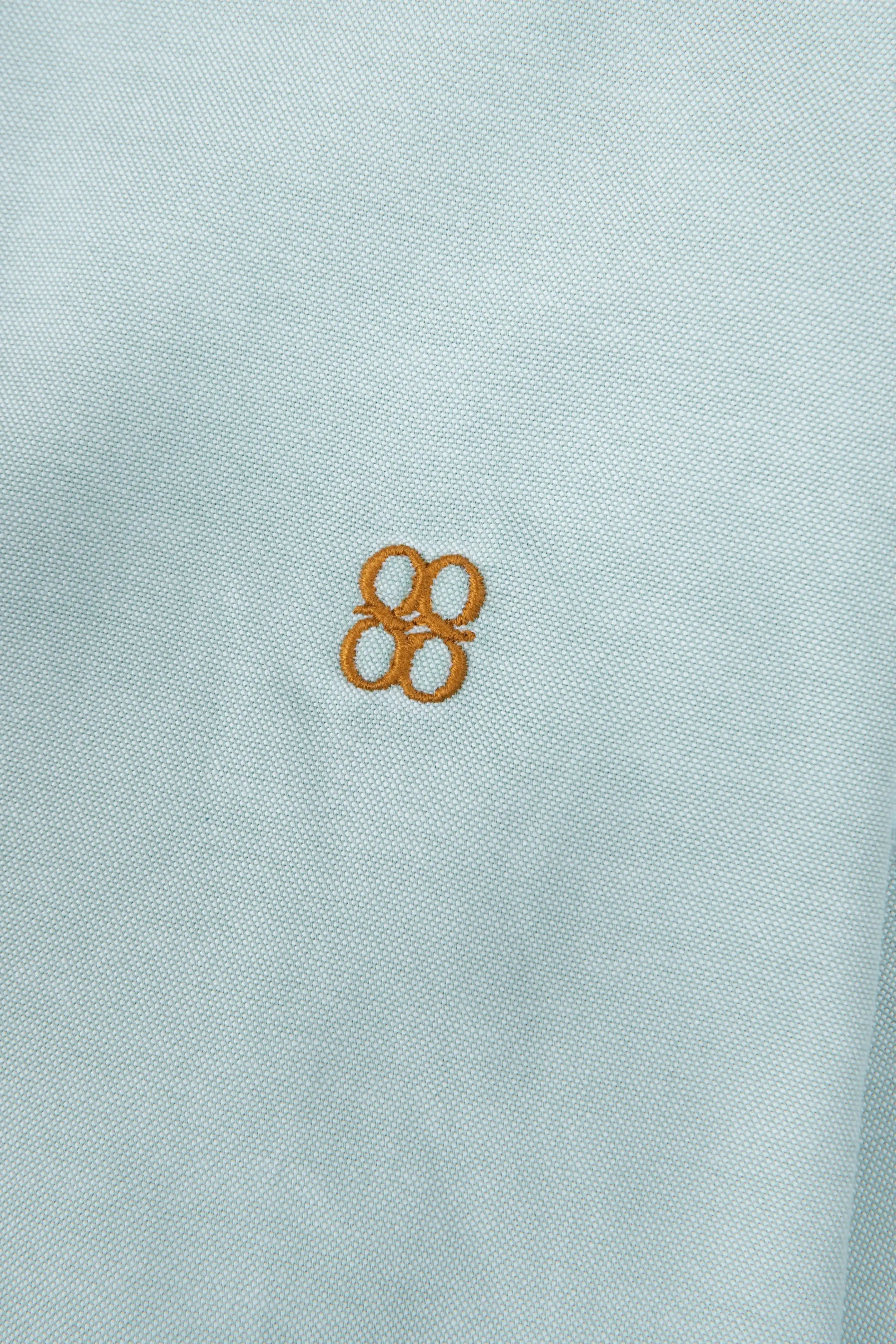 CAMISA MANGA LARGA COLOR VERDE AQUA