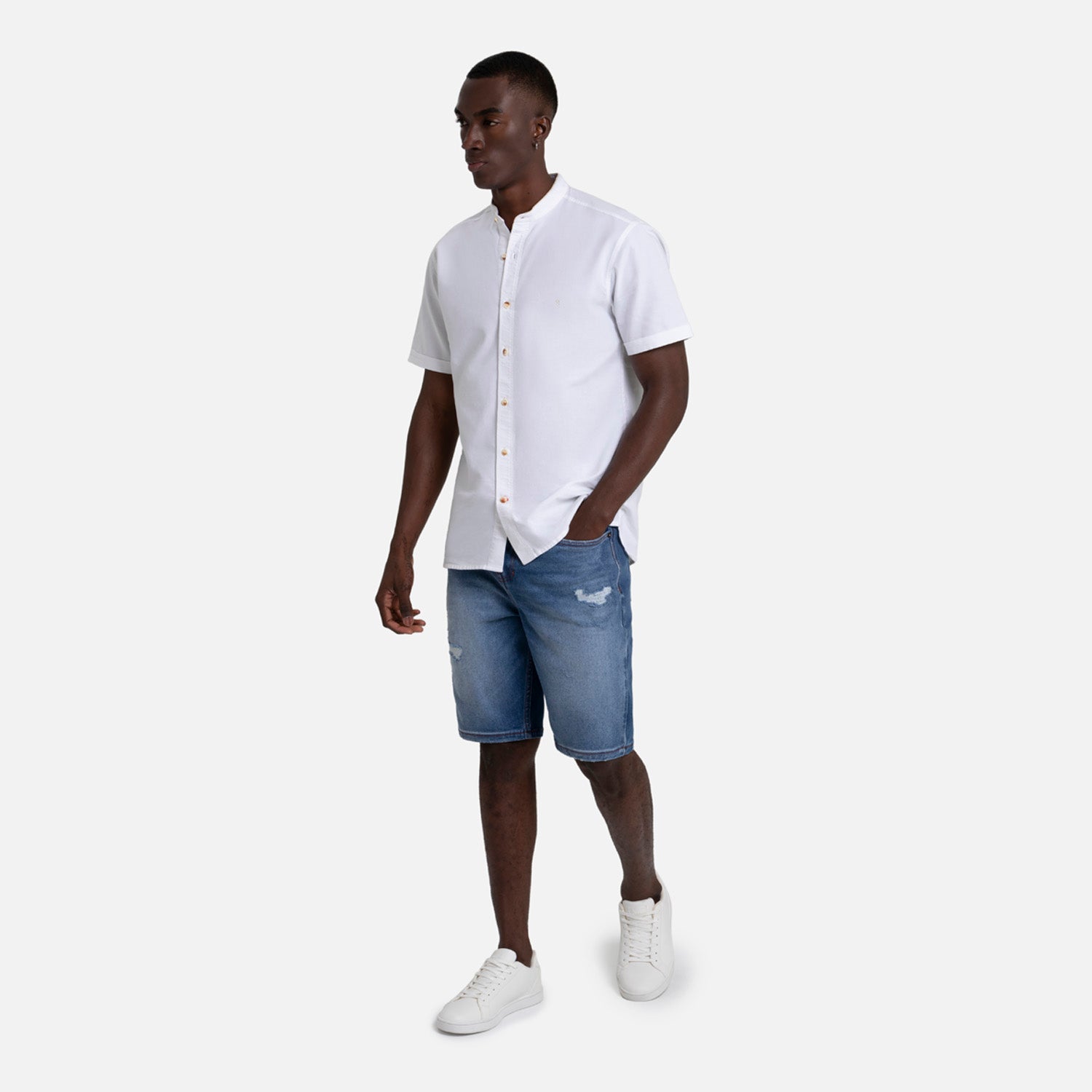 CAMISA MANGA CORTA COLOR BLANCO BLANCO