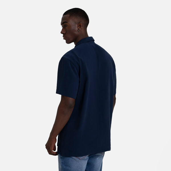 CAMISA MANGA CORTA COLOR AZUL OSCURO