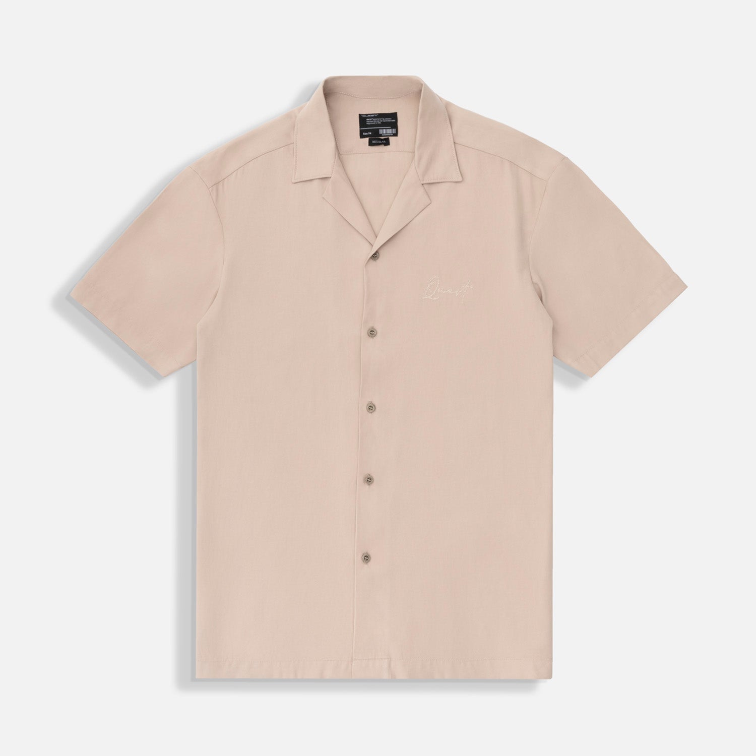 CAMISA MANGA CORTA COLOR BEIGE