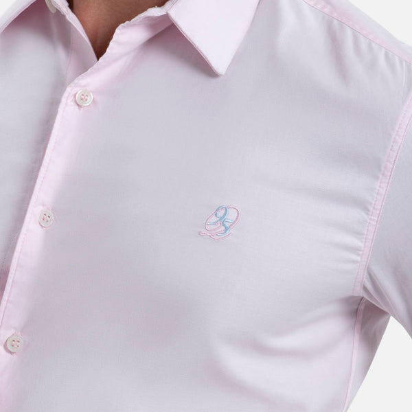 CAMISA MANGA LARGA COLOR PALO DE ROSA