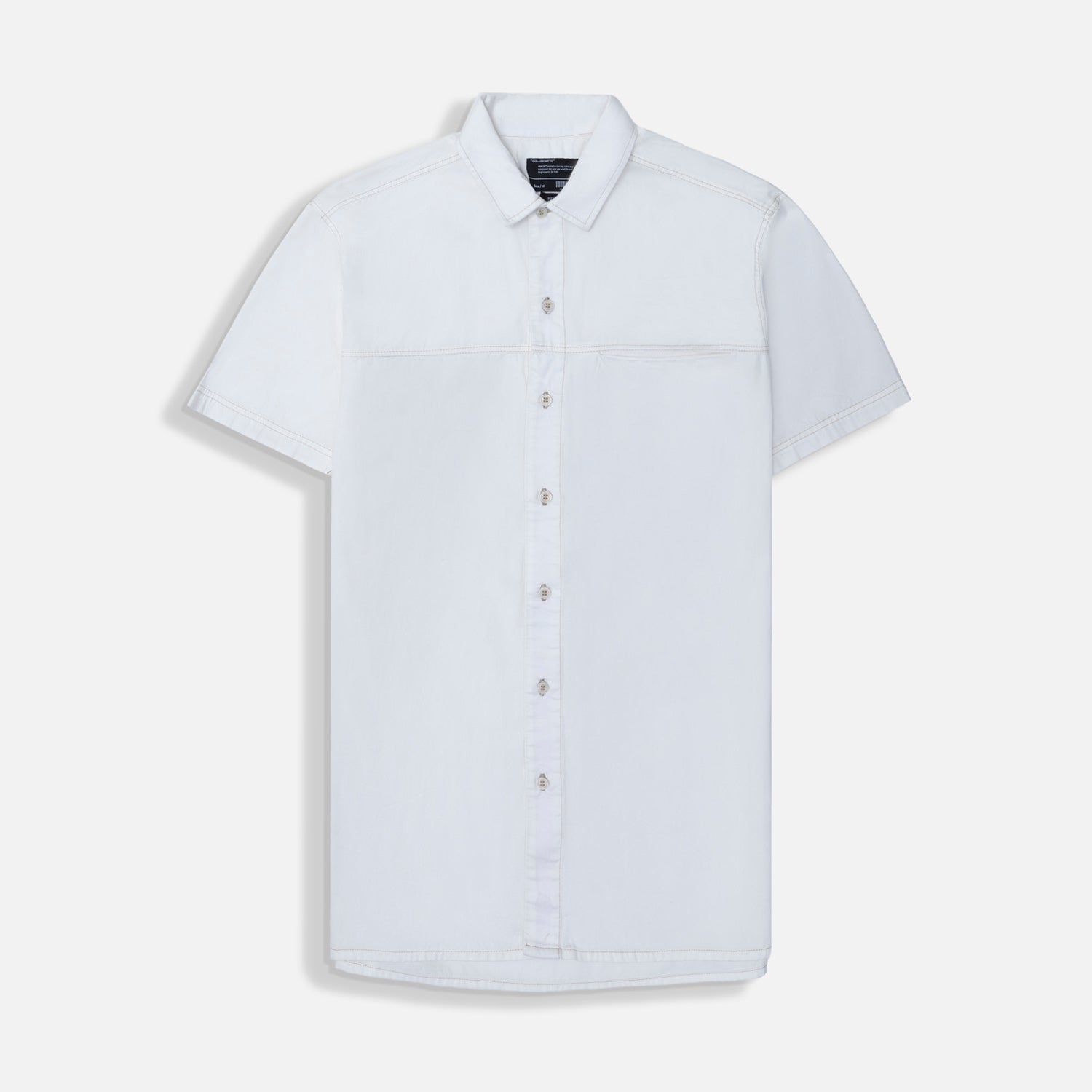 CAMISA MANGA CORTA COLOR IVORY
