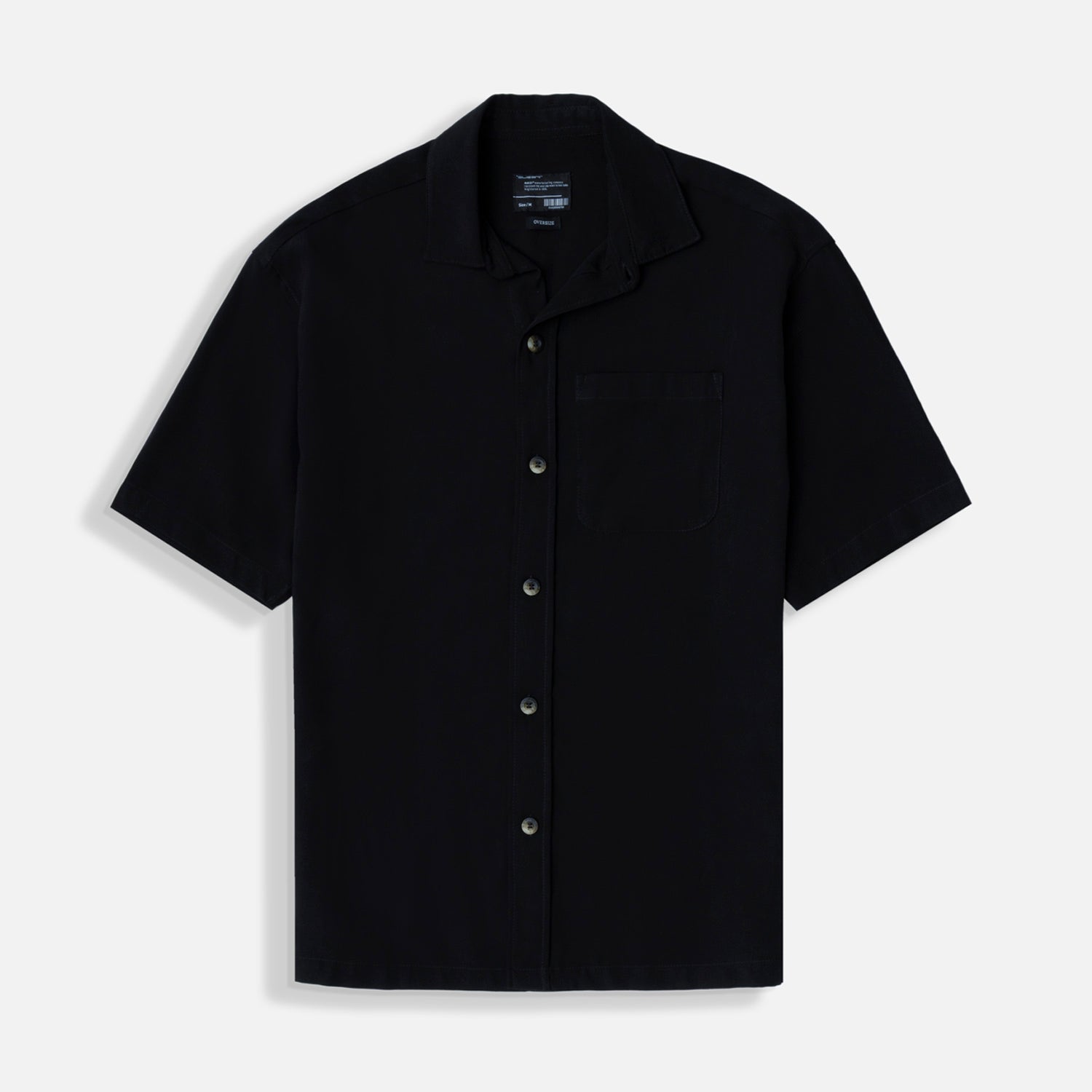 CAMISA MANGA CORTA COLOR NEGRO