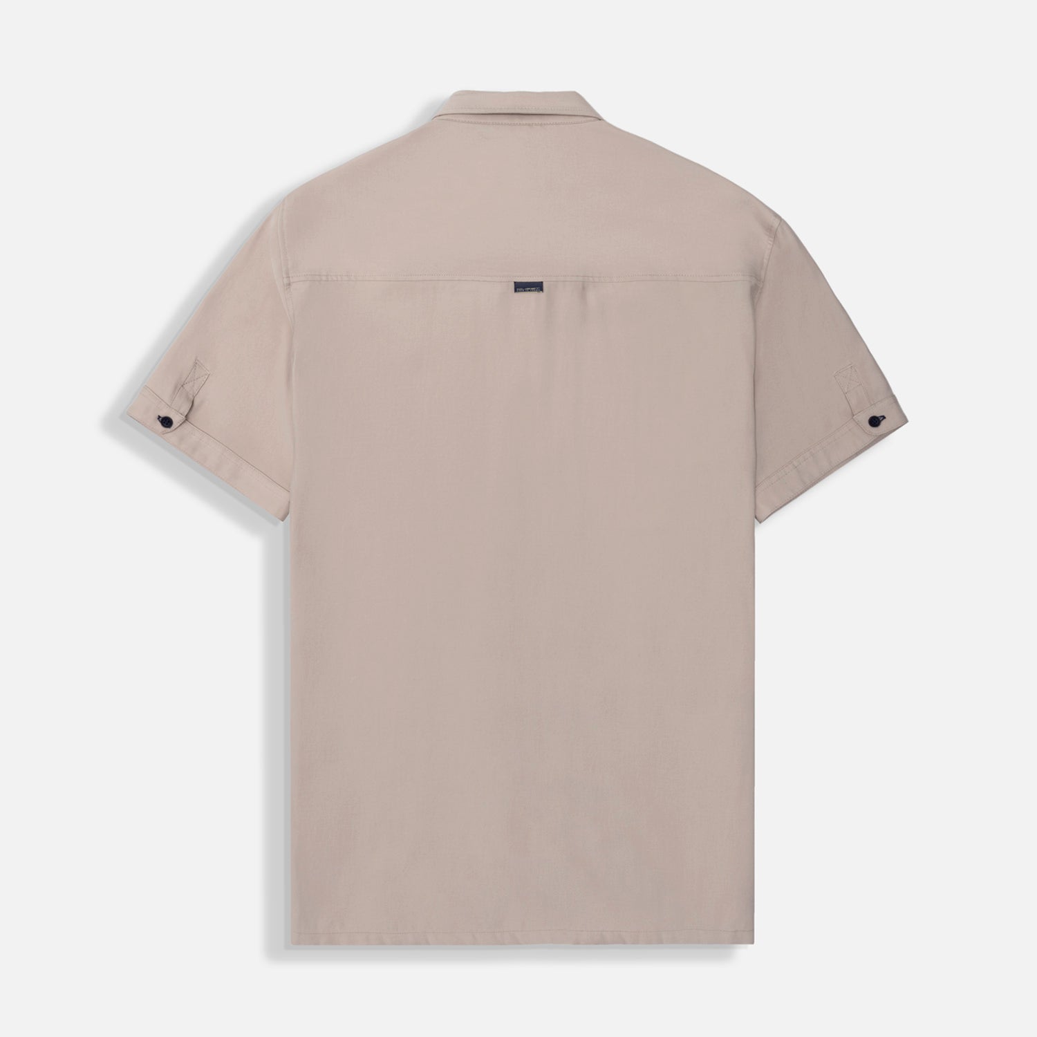 CAMISA MANGA CORTA COLOR BEIGE