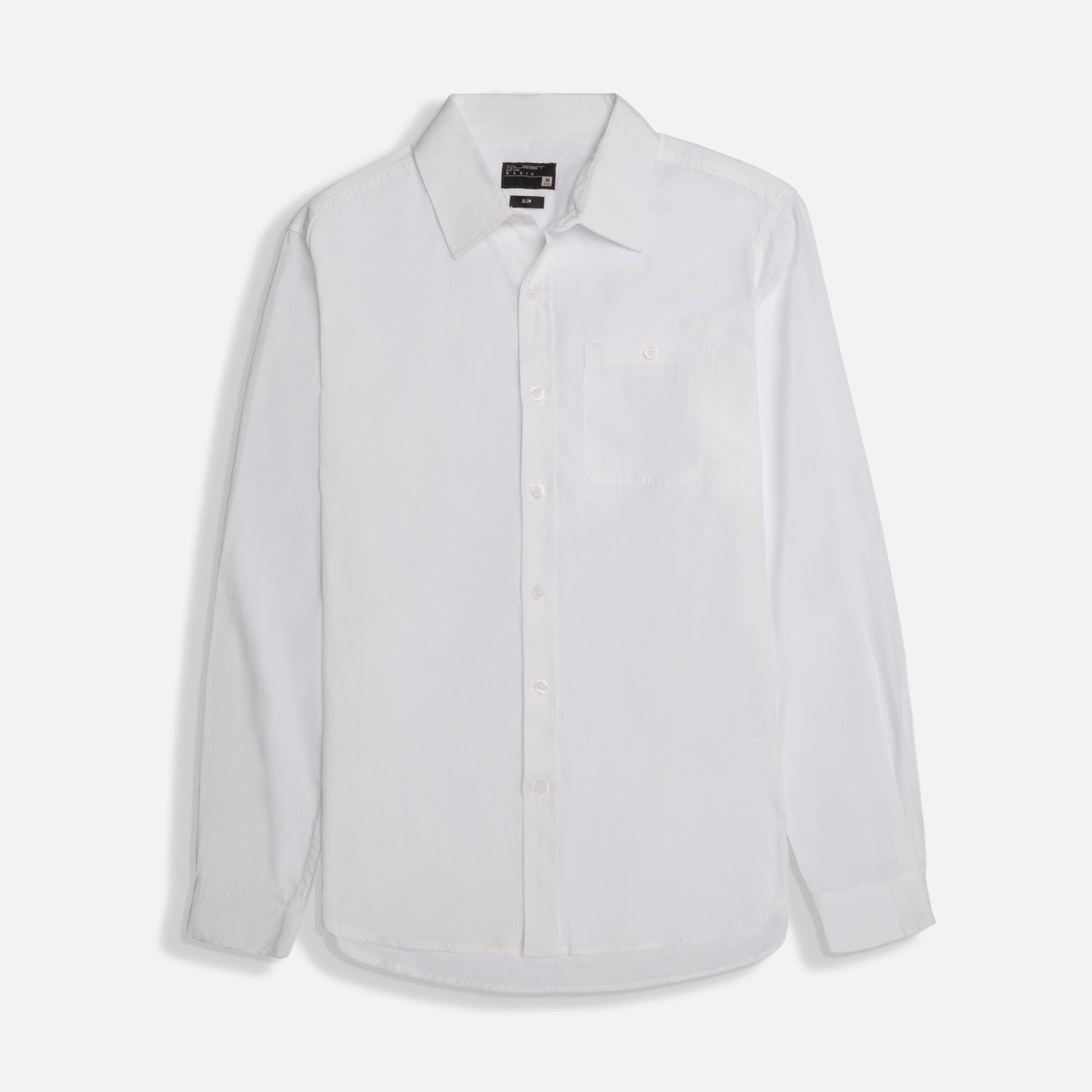 CAMISA MANGA LARGA COLOR BLANCO BLANCO