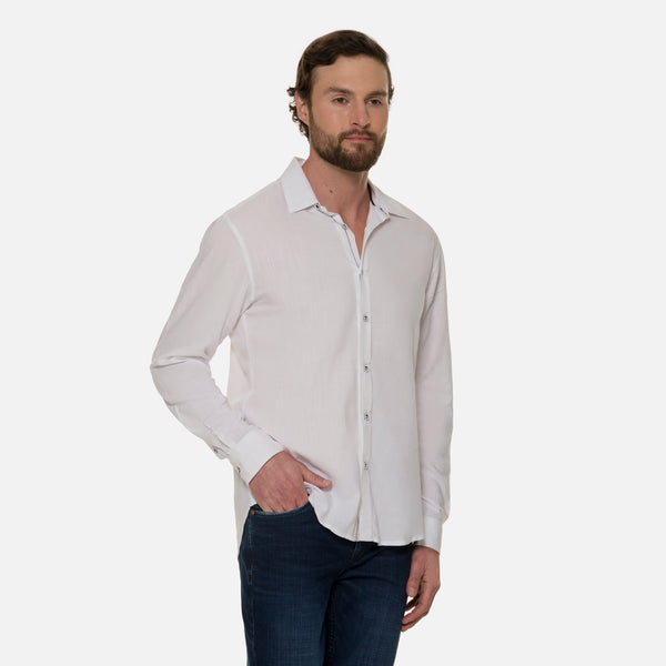 CAMISA MANGA CORTA COLOR BLANCO BLANCO