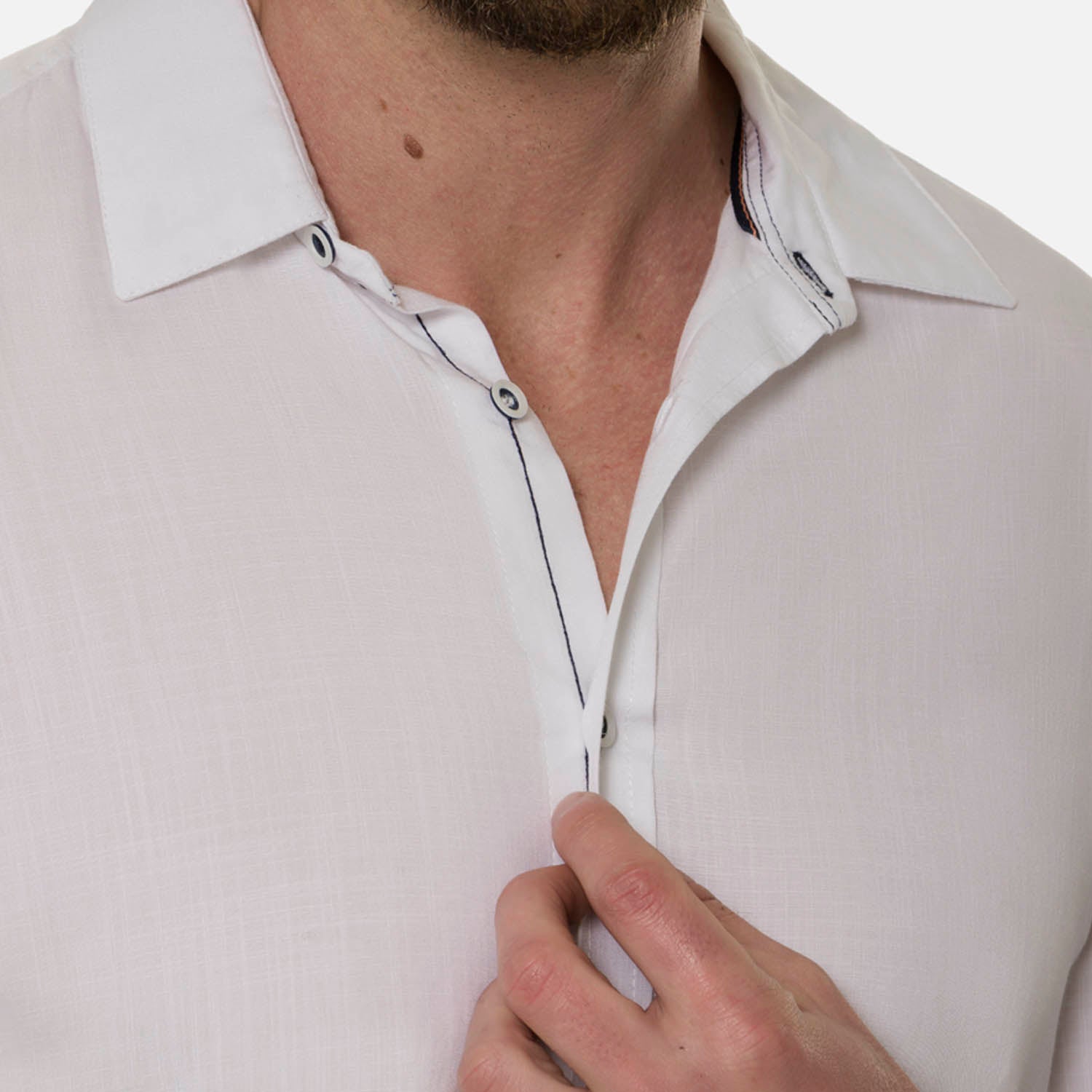 CAMISA MANGA CORTA COLOR BLANCO BLANCO