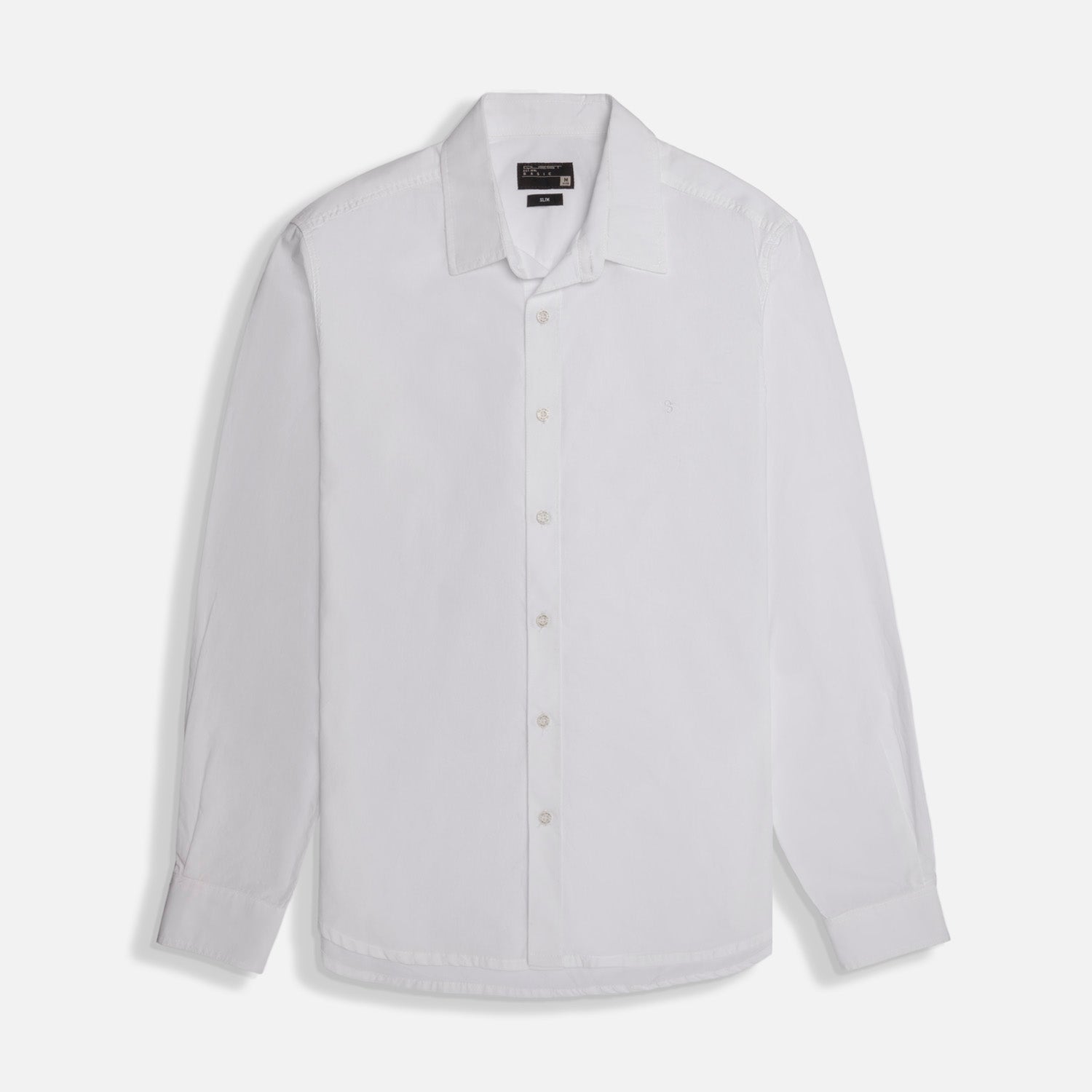CAMISA MANGA LARGA COLOR BLANCO BLANCO