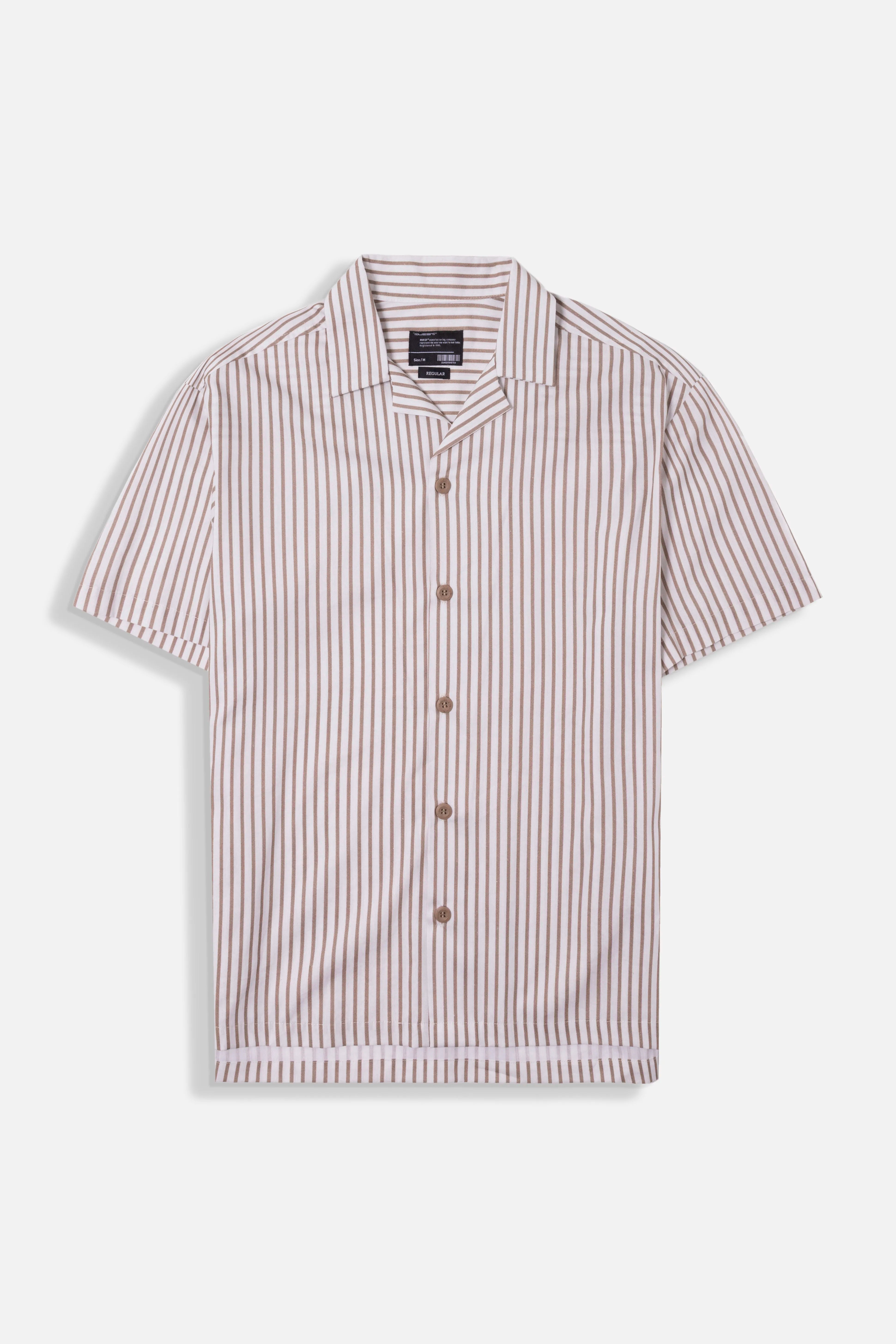 CAMISA MANGA CORTA COLOR KAKI