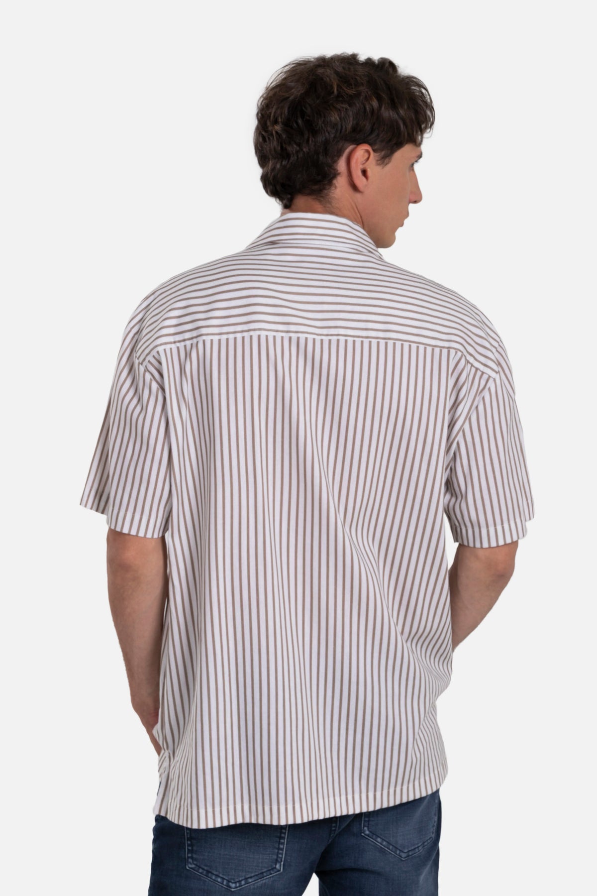 CAMISA MANGA CORTA COLOR KAKI