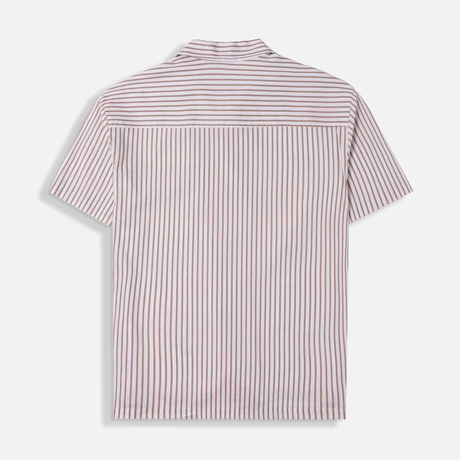 CAMISA MANGA CORTA COLOR KAKI