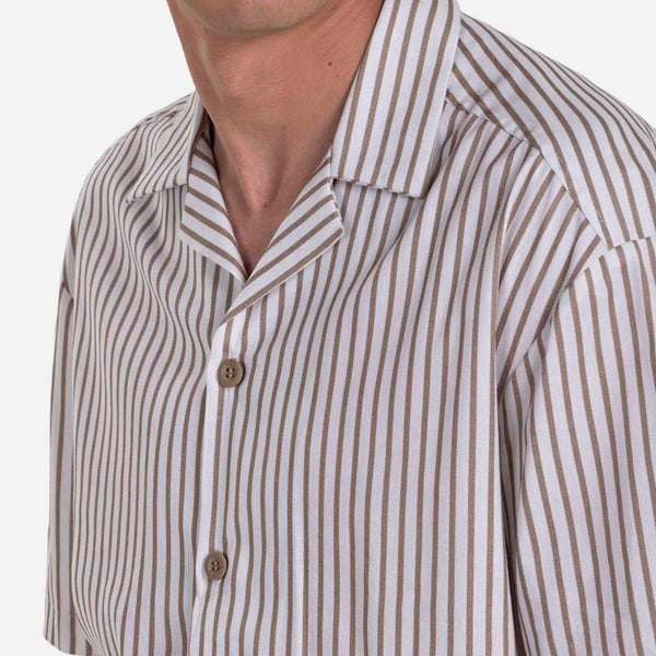 CAMISA MANGA CORTA COLOR KAKI