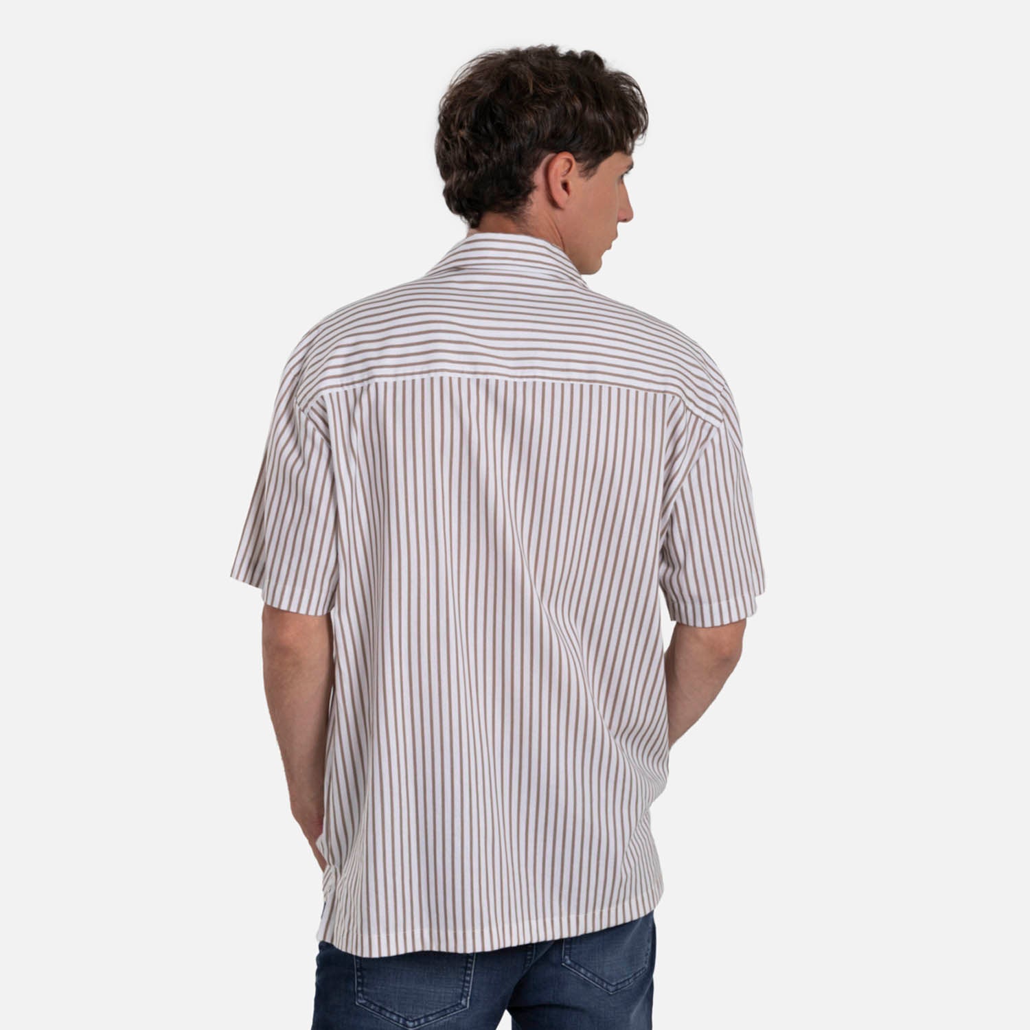 CAMISA MANGA CORTA COLOR KAKI