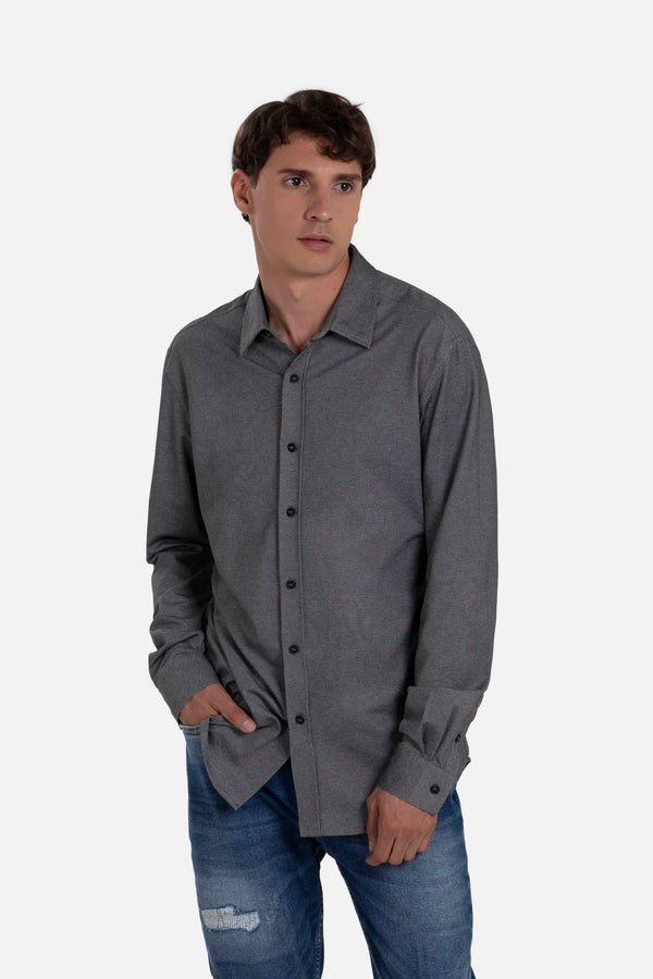 CAMISA MANGA LARGA COLOR NEGRO