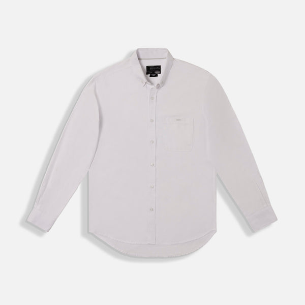 CAMISA MANGA LARGA COLOR BLANCO OPTICO