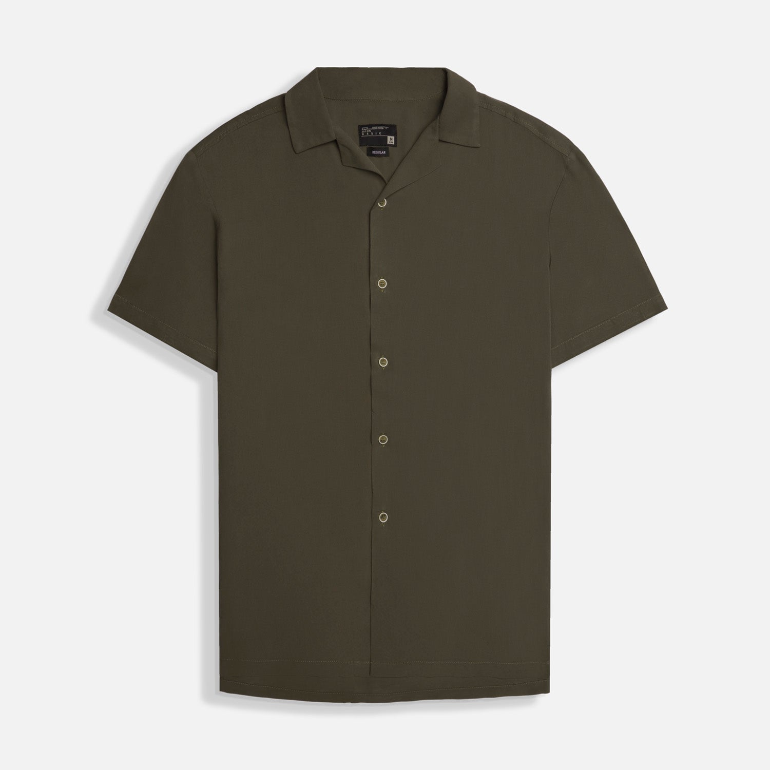 CAMISA MANGA CORTA COLOR VERDE MILITAR