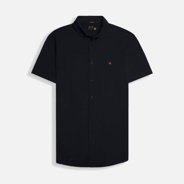 CAMISA MANGA CORTA COLOR AZUL OSCURO