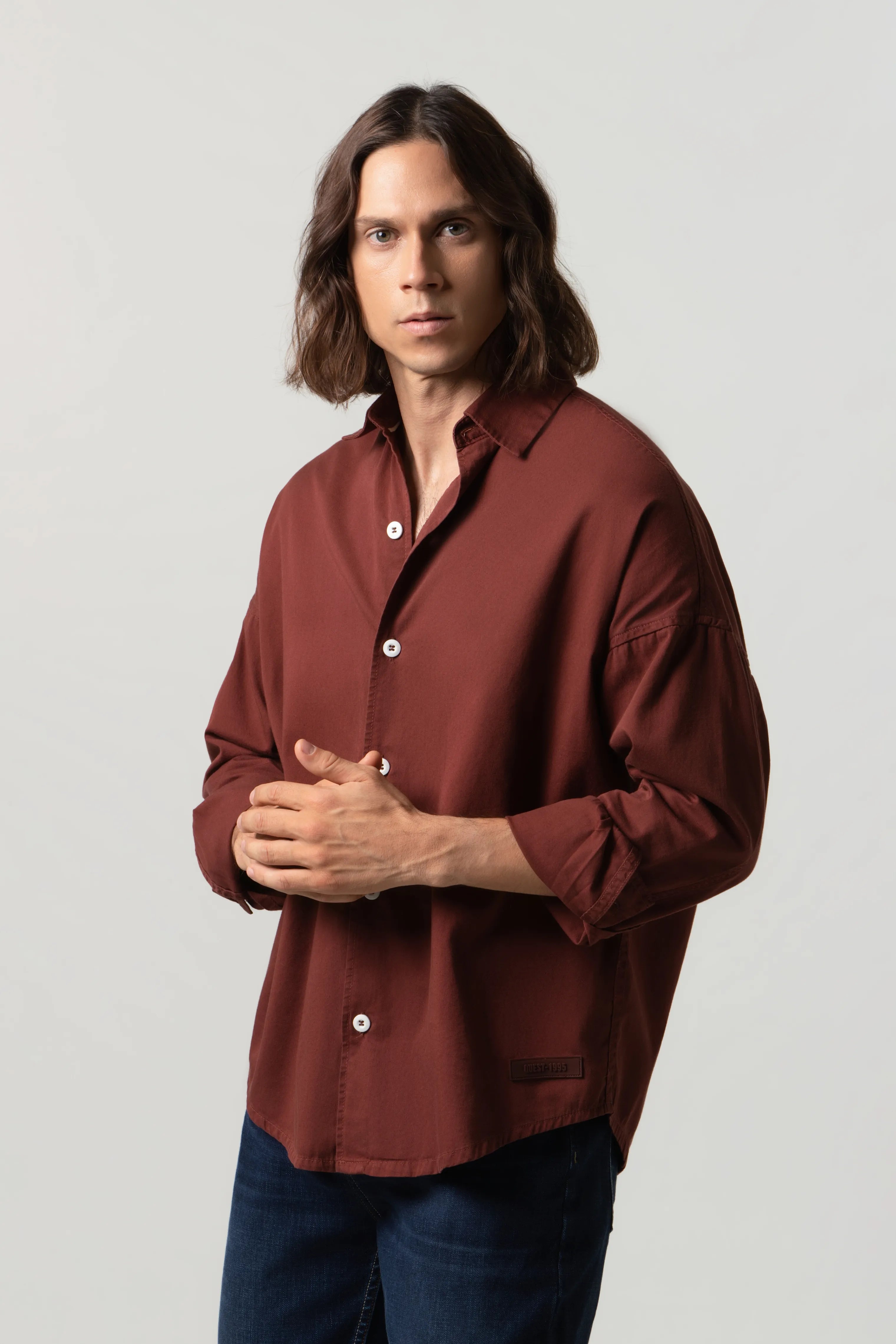 CAMISA MANGA LARGA COLOR BRUNETTE