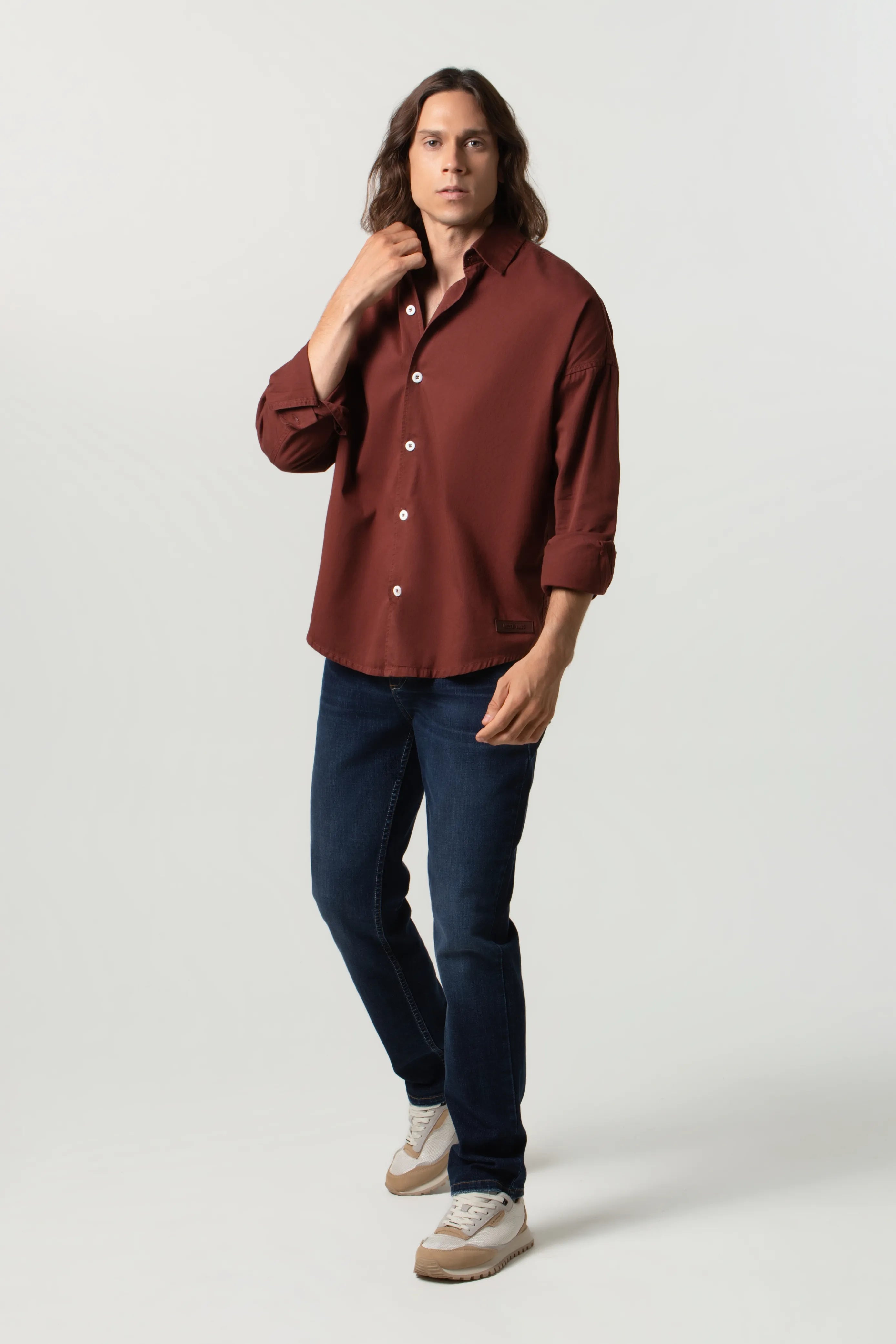 CAMISA MANGA LARGA COLOR BRUNETTE