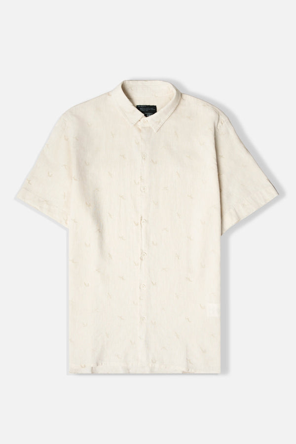 CAMISA MANGA CORTA COLOR CRUDO